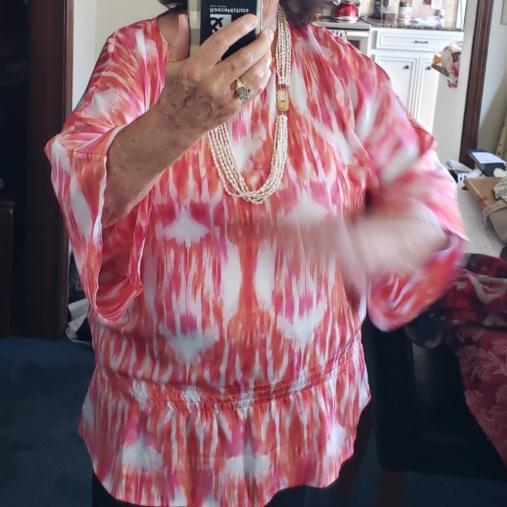 CHICO'S SWEET MIRAGE HYPER PINK BLOUSE